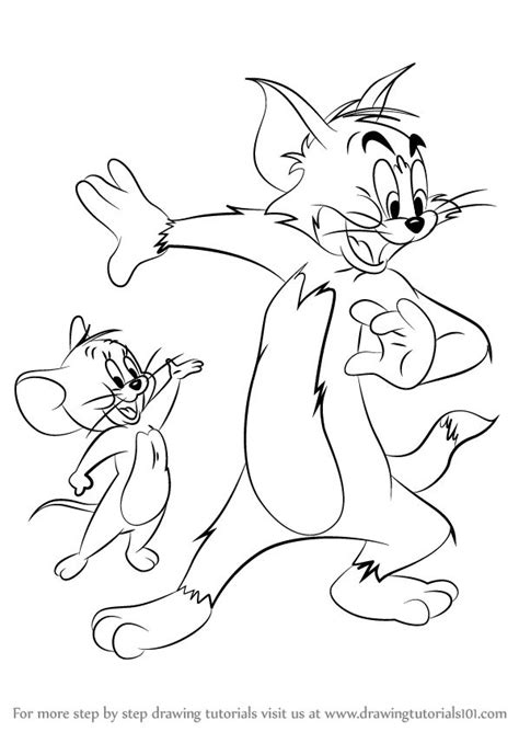 Learn How to Draw Tom and Jerry (Tom and Jerry) Step by Step : Drawing ...