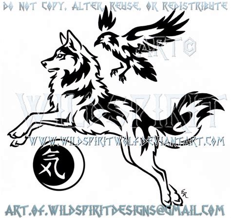 Spirit Wolf And Raven Guide Tribal Design By Wildspiritwolf On Deviantart