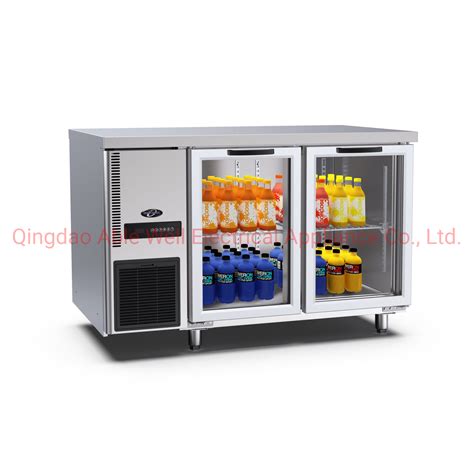 Commercial Refrigerator Freezer 2 Door Countertop Freezer Glass Door
