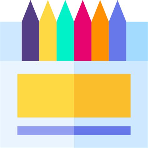 Colored Pencils Basic Straight Flat Icon