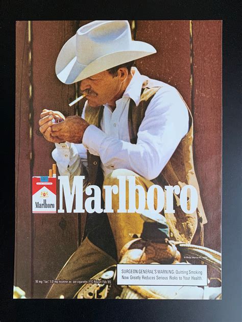 Vintage 1985 Marlboro Cigarettes Print Ad Etsy