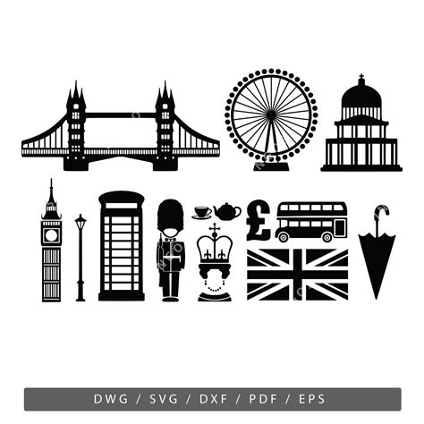 London Vector England Bundle Svg British Pdf File Uk Symbol Etsy Uk