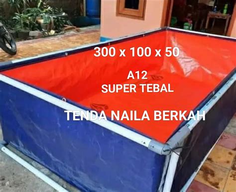 Terpal Kolam Ikan Kotak A M X M X Cm Bahan Asli Korea