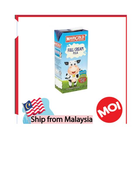 Marigold Uht Full Cream Milk Susu Penuh Krim 全脂鲜牛奶 1l Halal Lazada