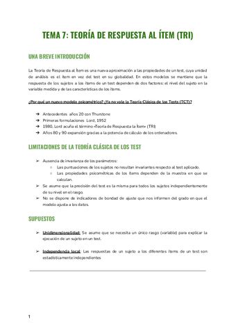 TEMA 7 PSICOMETRIA Pdf