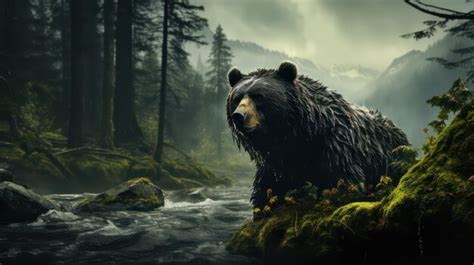 Premium Ai Image Brown Bear In The Forest