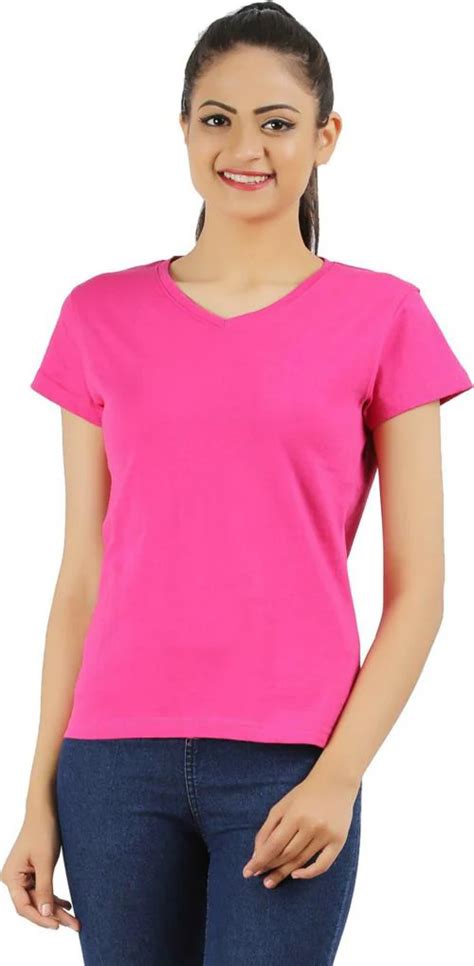 Buy Ap Pulse Women Pink Solid Pure Cotton T Shirts Online At Best