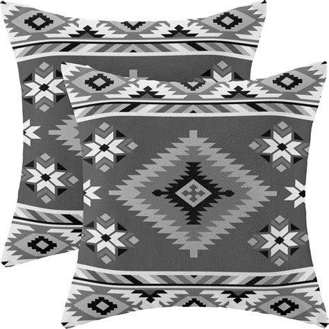 Cxmeifly Boho Aztec Pillow Covers 18 X 18 Inch Set Of 2 Western Native American