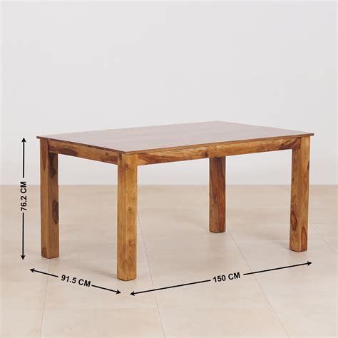 Buy Refurbished Adana Sheesham Wood Seater Dining Table Brown