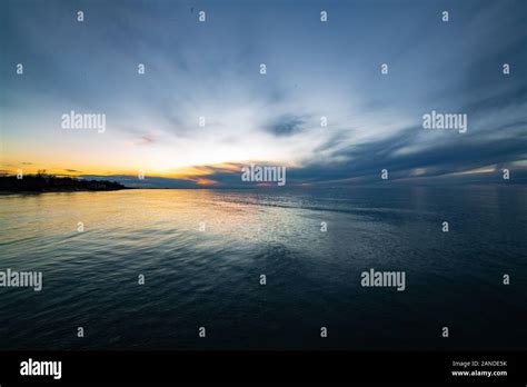 :A soft sunset sky with clouds Stock Photo - Alamy