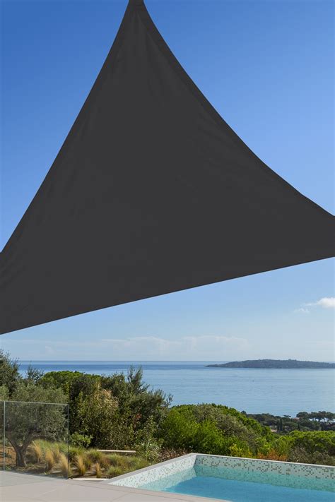 Voile D Ombrage Triangulaire Gris Anthracite L 300 X L 300 Cm Leroy