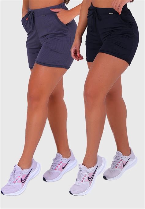 Kit Shorts Dry Fit Feminino Poliamida Compre Agora Dafiti Brasil