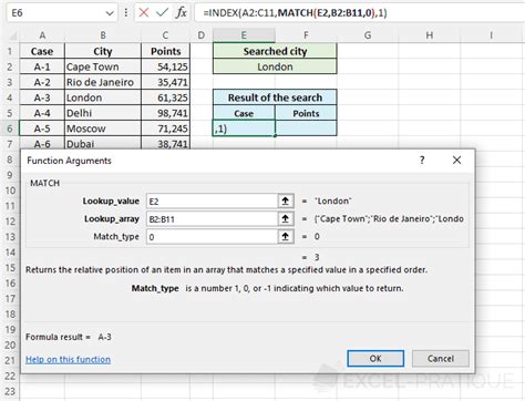 Excel Functions: INDEX + MATCH