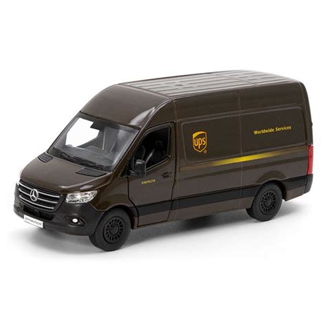 5 Ups Mercedes Benz Sprinter Diecast Model Toy Car Delivery Van 1 48