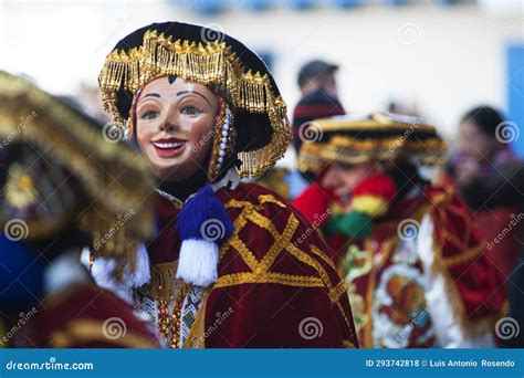 Peru Paucartambo Carnival With Masks And Gestures Traditional Clothing