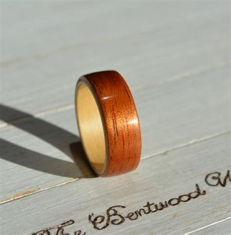 Anillo De Madera Doblada Anillo De Madera Banda De Madera Etsy