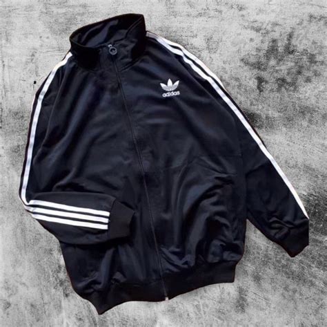 Jaket Tracktop Adidas Firebird Hitam Fesyen Pria Pakaian Baju