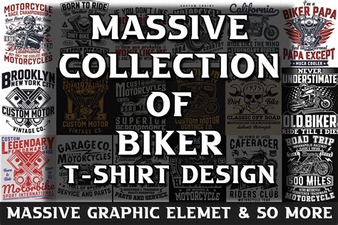 Awesome Biker T Shirt Design Bundle Graphic By Teexe · Creative Fabrica