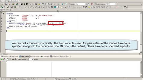 Plsql Oracle Tutorial Dynamic Sql And Transactions Plsql For