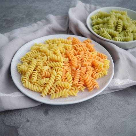 Premium Ai Image Hearthshaped Pasta With Fusilli Pasta In Plate On