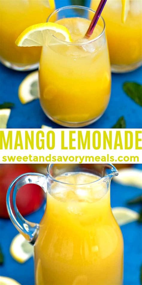 Mango Lemonade Recipe [video] Recipe Mango Lemonade Lemonade Drinks Lemonade Recipes