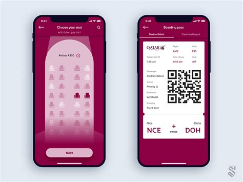Qatar Airways Seat Reservation Boarding Pass By Gabriel Ruiz On Dribbble