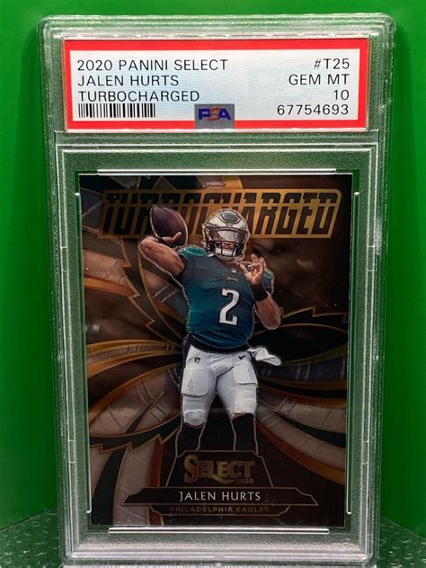 Jalen Hurts Rookie Rc Panini Select Turbocharged Psa Eagles