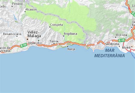 Kaart Michelin Nerja Plattegrond Nerja Viamichelin