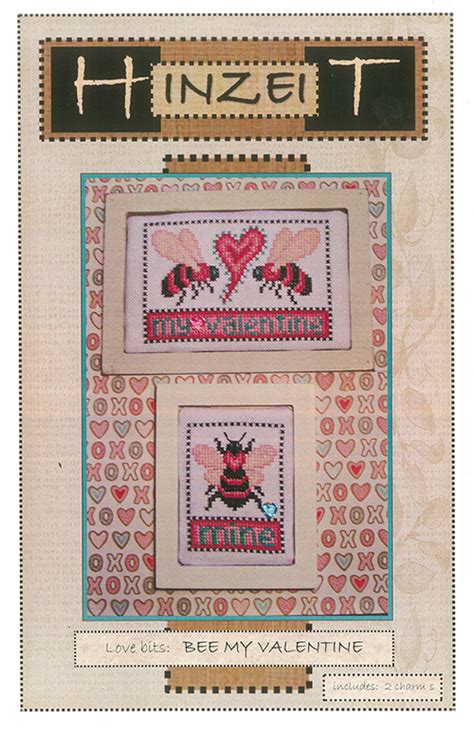 Hinzeit Cross Stitch Hinzeit Love Bits Bee My Valentine Cross Stitch