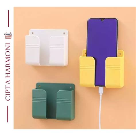 Ch Holder Hp Tempat Remote Tempel Dinding Wall Holder Hp Remot