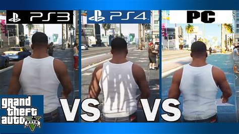 Gta V Ps3 Vs Ps4 Vs Pc Comparación Grafica Graphics Comparison Youtube