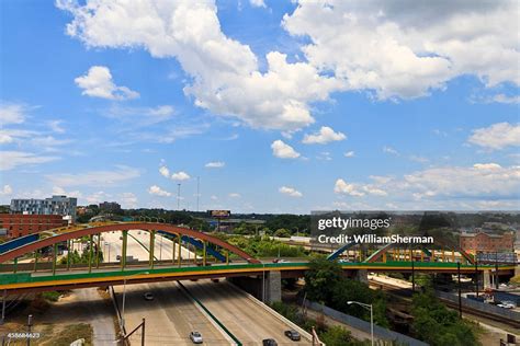 Baltimore Maryland Colorful Howard Street Bridge High Res Stock Photo