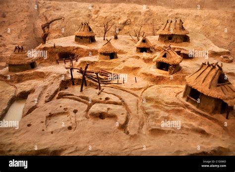 Modell Der Ersten Siedlung Auf Dem Palatin Museo Palatino Rom Latium