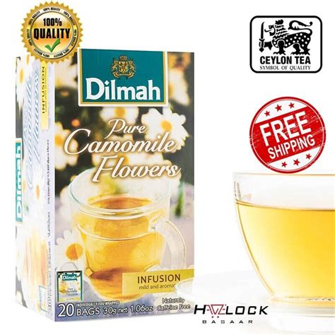 Dilmah Camomile Flowers Tea Pure Ceylon Caffeine Free Aromatic Herbal