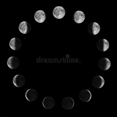 Phases of the Moon. Moon Lunar Cycle Stock Photo - Image of cosmos, cycle: 120785460