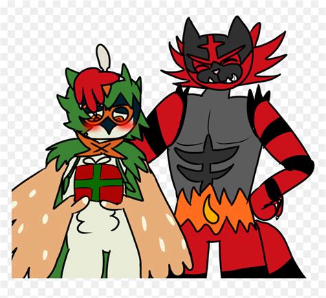 Incineroar Brings Presents Incineroar X Decidueye Fluff Hd Png