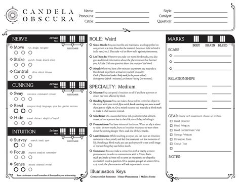 Candela Obscura Character Sheets & Sneak Peek! – Darrington Press