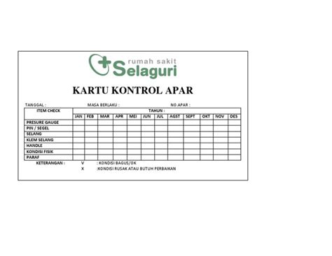 Kartu Kontrol Apar Pdf