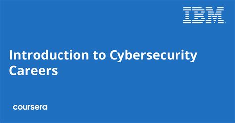 Introduction To Cybersecurity Careers Coursera