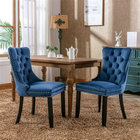 Blue Velvet Dining Room Chairs