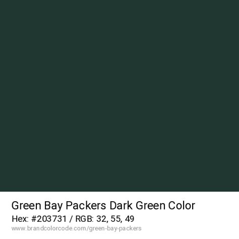 Green Bay Packers Brand Color Codes » BrandColorCode.com