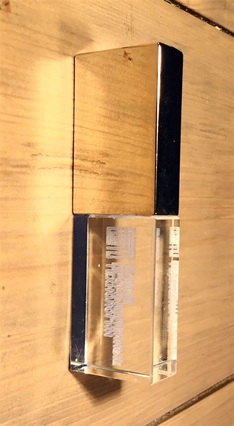 USB флешка стеклянная с подсветкой прямоугольная