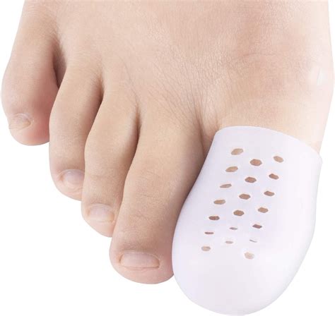 Gel Big Toe Caps Packs Toe Protectors Silicone Breathable Toe