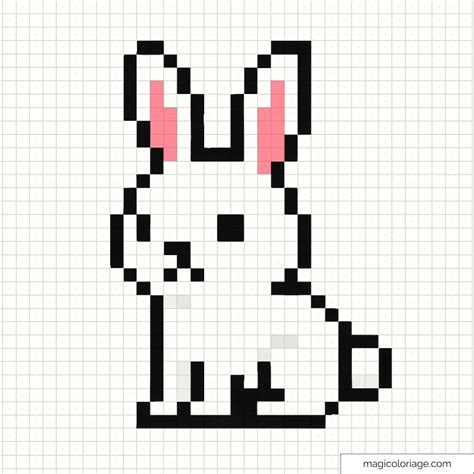 pixel art animal coloring pages  printable drawings