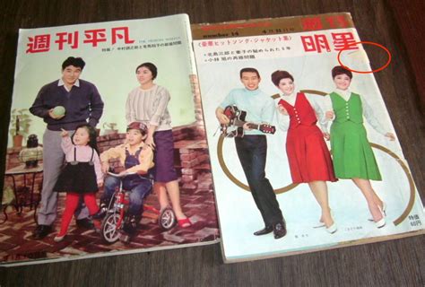 【やや傷や汚れあり】週刊明星1965年 週刊平凡1960年 子煩悩スター 勝新太郎 夫妻宍戸錠夫妻ほか 小林旭and浅丘ルリ子 有馬稲子 森山