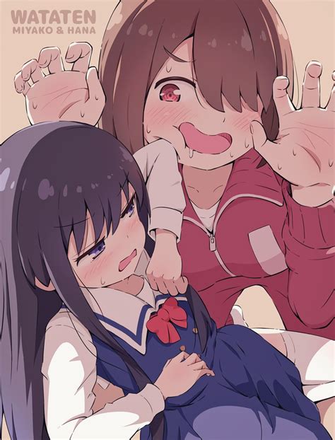 Shirosaki Hana And Hoshino Miyako Watashi Ni Tenshi Ga Maiorita Drawn By Asou Asabu202