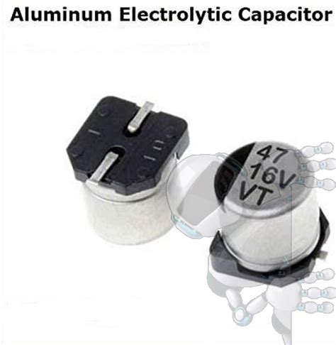 Kit 4 Capacitor Electrolítico De Aluminio 47 uF 16V 6 3x5 4 mm SMD