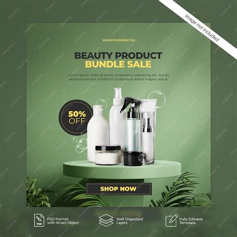 Premium PSD | Beauty Product Cosmetic And Skincare Promotion Sale