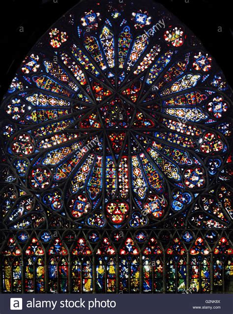 Stained Glass Rose Window From Amiens Cathedral France 14th Century