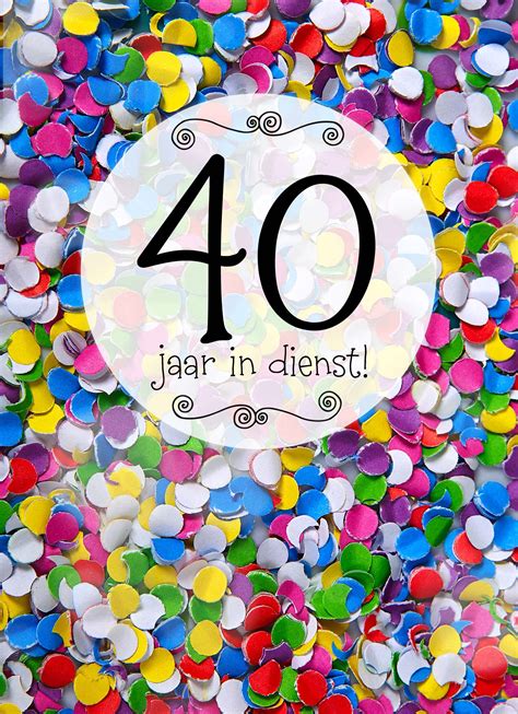 Confetti 40 Jaar In Dienst Hallmark Werk Jubileum Kaarten